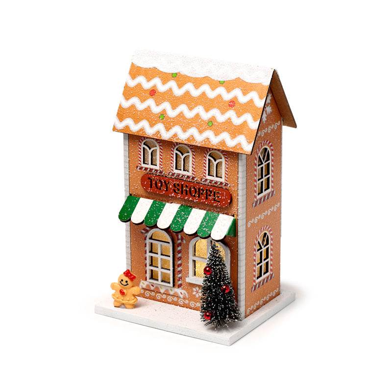Gingerbread Toy Shoppe Christmas House LED Decoration - Gift Arch
