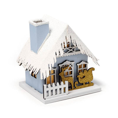 Golden Sleigh Scene Christmas House LED Decoration - Gift Arch