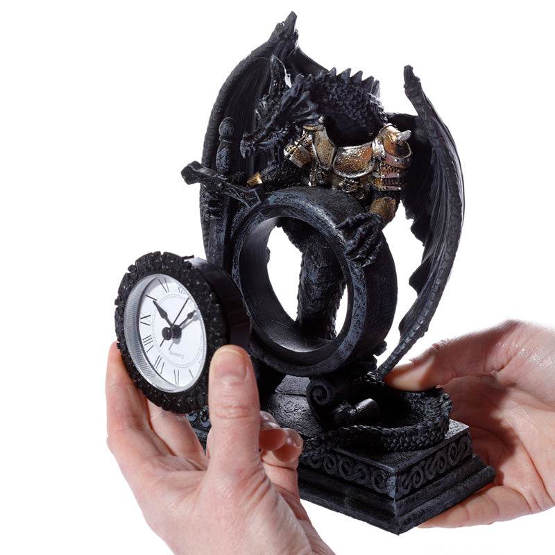Dragon in Armour Mantle Clock - Gift Arch