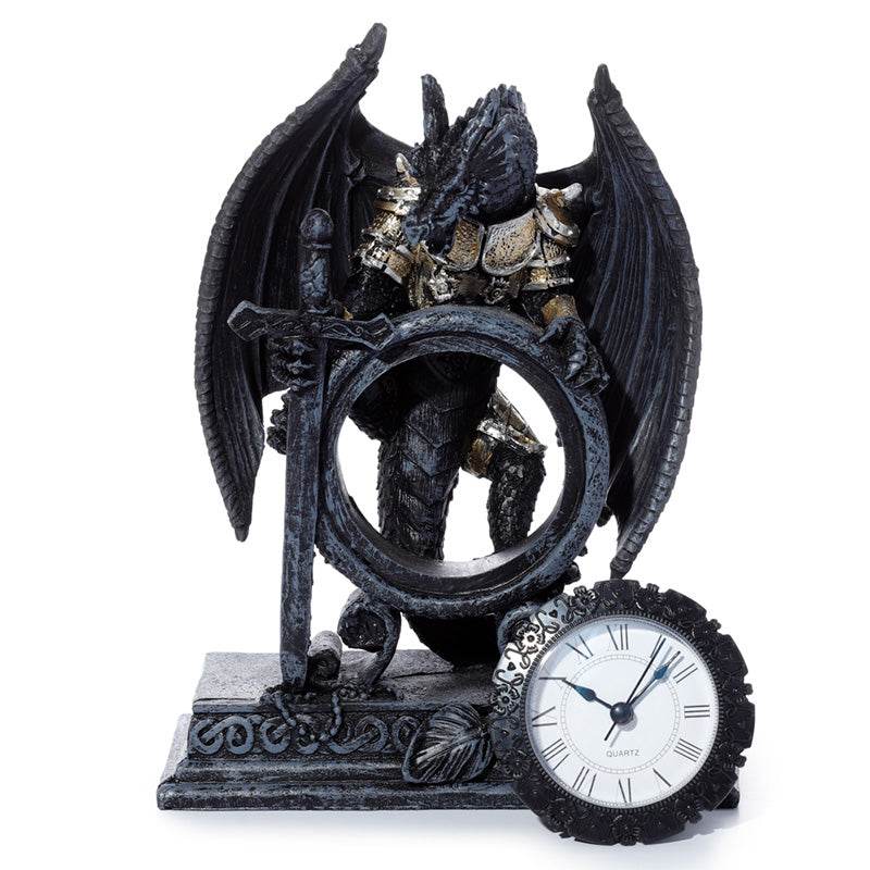 Dragon in Armour Mantle Clock - Gift Arch