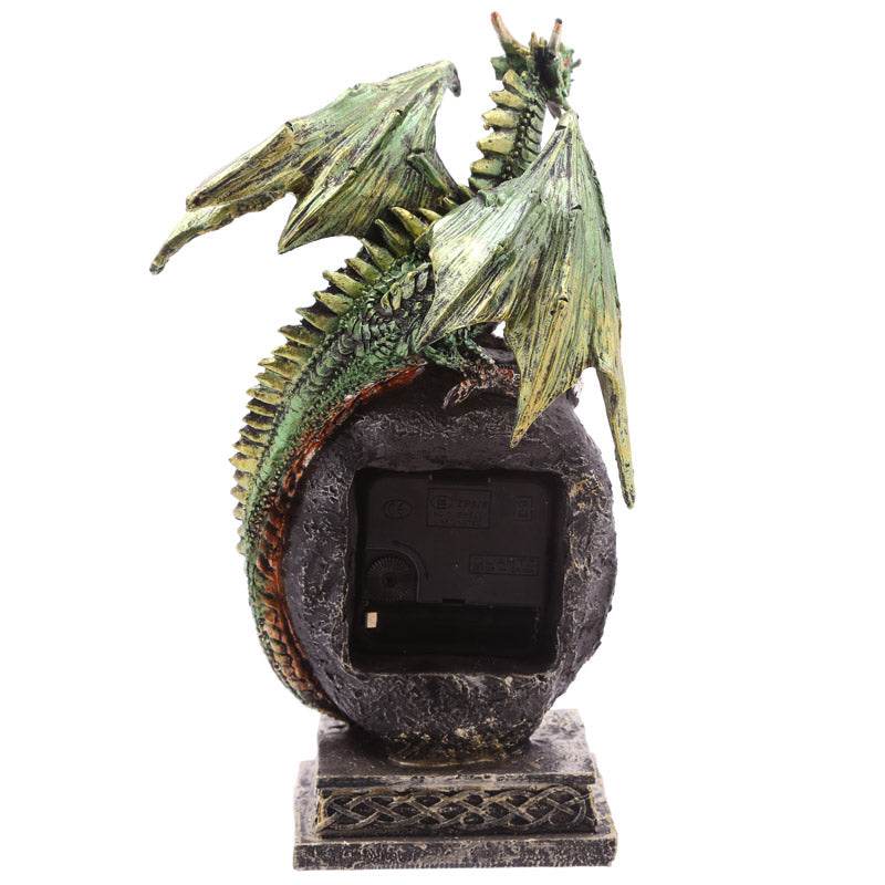 Geode Crystal Dragon Mantle Clock - Gift Arch