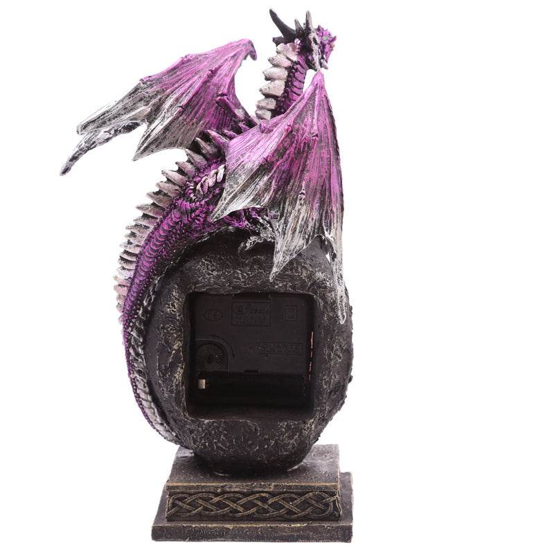 Geode Crystal Dragon Mantle Clock - Gift Arch