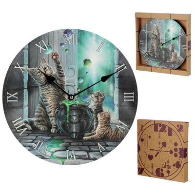 Lisa Parker Hubble Bubble Cat & Kitten Picture Clock - Gift Arch