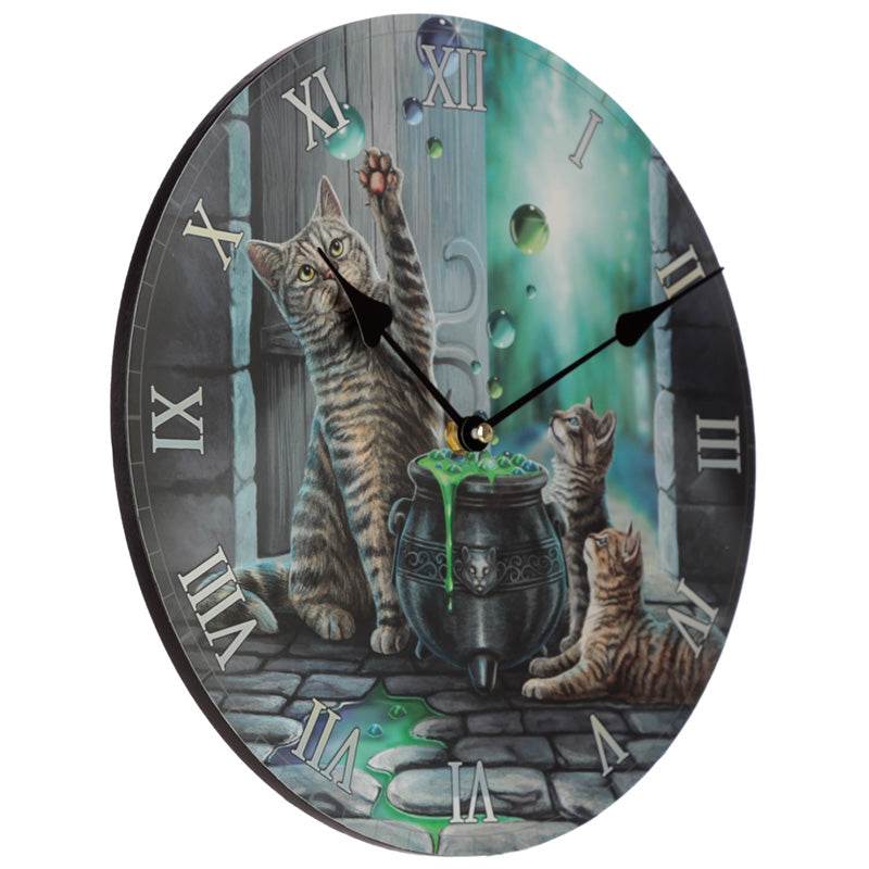 Lisa Parker Hubble Bubble Cat & Kitten Picture Clock - Gift Arch