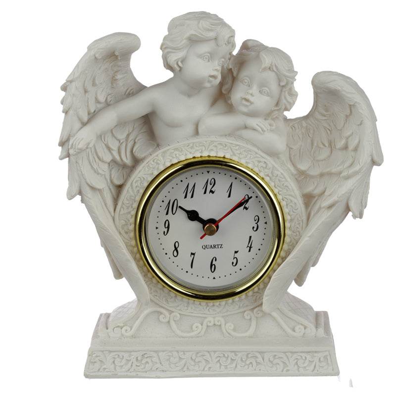 Peace of Heaven Endless Love Cherub Mantle Clock - Gift Arch