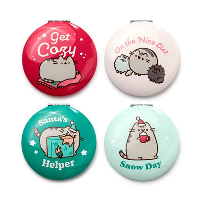 Pusheen the Cat Get ready for Christmas Compact Mirrors - Gift Arch