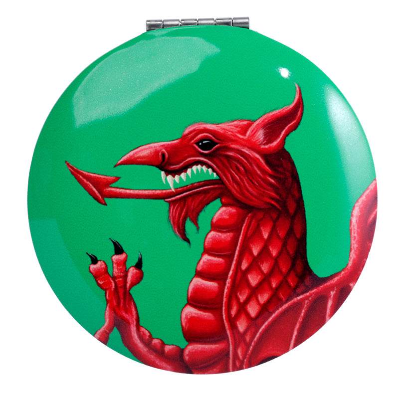 Welsh Dragon Wales (Cymru) Souvenir Compact Mirror - Gift Arch