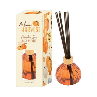 Autumn Harvest Shaped Pumpkin Spice 110ml Reed Diffuser - Gift Arch