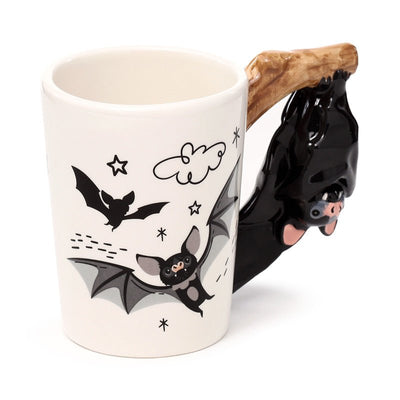 Bat Ceramic Shaped Handle Mug - Gift Arch