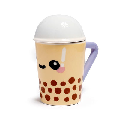Boba the Bubble Tea Foodiemals Ceramic Lidded Mug - Gift Arch