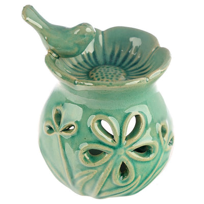 Eden Floral Bird Bath Ceramic Oil Burner - Gift Arch