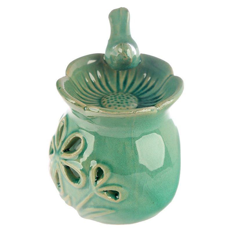 Eden Floral Bird Bath Ceramic Oil Burner - Gift Arch