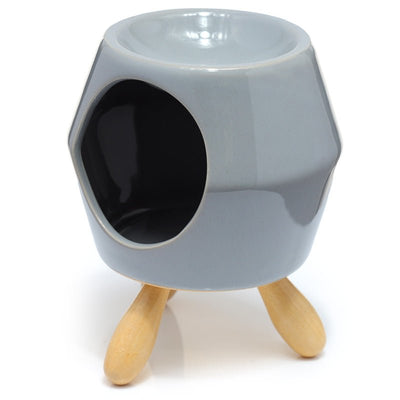 Eden Grey Abstract Ceramic Oil Burner with Feet - Gift Arch