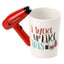 Hair Drier with Slogan Ceramic Shaped Handle Mug - Gift Arch