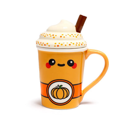 Hazel the Pumpkin Spiced Latte Foodiemals Ceramic Lidded Mug - Gift Arch