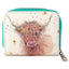 Jan Pashley Highland Coo Cow Zip Around Small Wallet Purse - Gift Arch