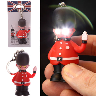 London Guardsman LED Keyring with Sound (Rule Britannia) - Gift Arch