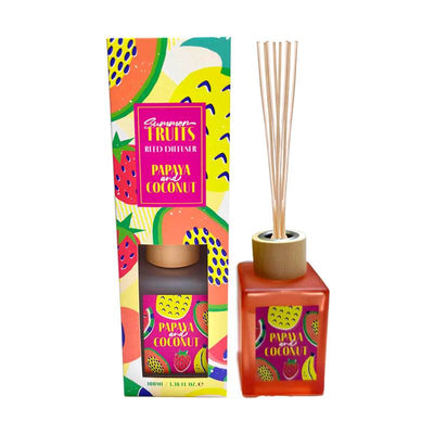 Summer Fruits Papaya & Coconut 100ml Reed Diffuser - Gift Arch