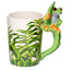 Tree Frog with Foliage Decal Ceramic Shaped Handle Mug - Gift Arch