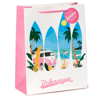 Volkswagen VW T1 Camper Bus Waves are Calling Gift Bag Large - Gift Arch