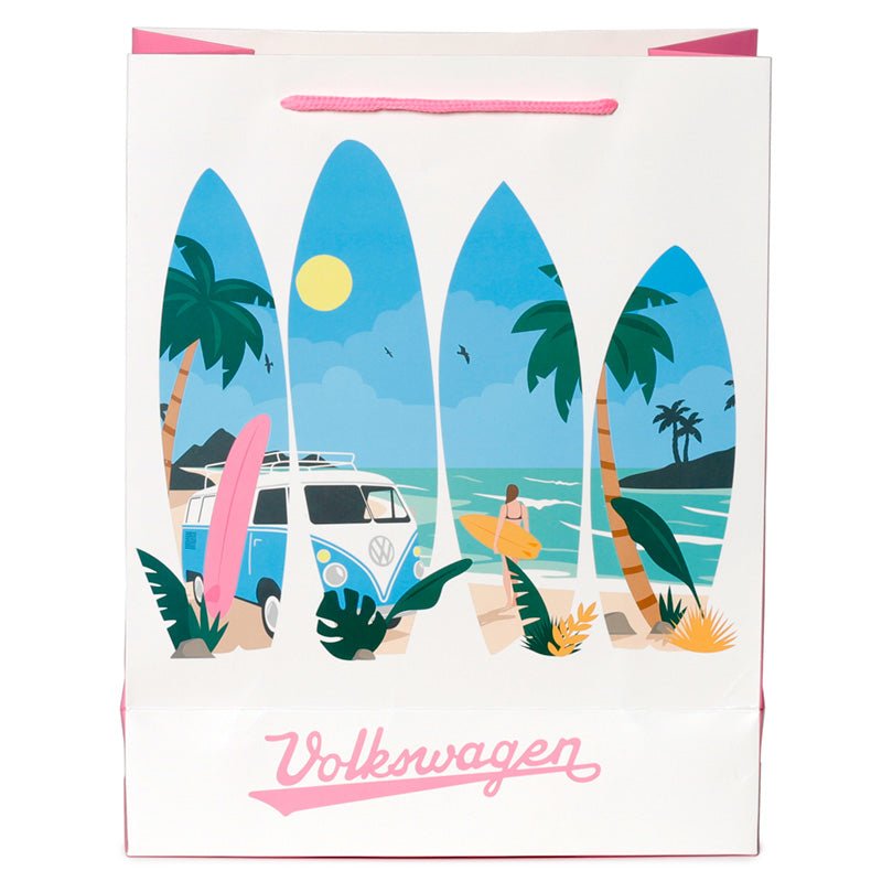 Volkswagen VW T1 Camper Bus Waves are Calling Gift Bag Large - Gift Arch