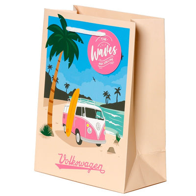 Volkswagen VW T1 Camper Bus Waves are Calling Gift Bag Medium - Gift Arch