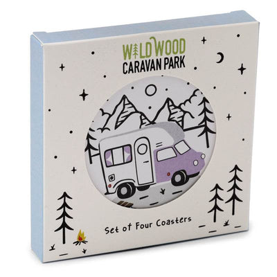 Wildwood Caravan Set of 4 Cork Coasters - Gift Arch