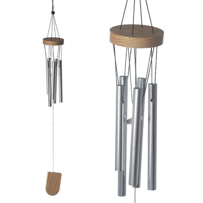 Wooden Wind Chime with Metal Tubes 37cm - Gift Arch