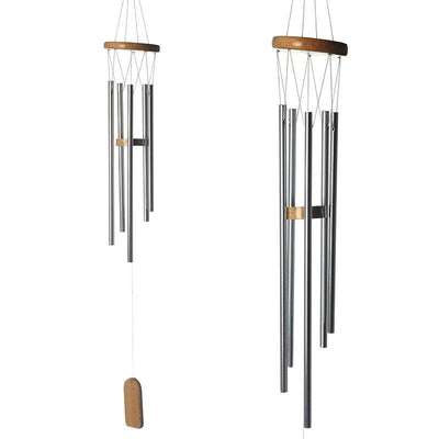 Wooden Wind Chime with Metal Tubes 77cm - Gift Arch