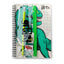 Dinosauria Ring Bound Notepad & Pencil Case 6 Piece Stationery Set - Gift Arch