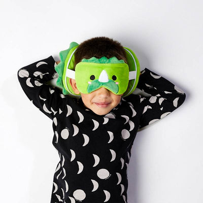 Relaxeazzz Adoramals Dinosaur Plush Travel Pillow & Eye Mask - Gift Arch