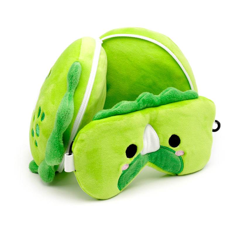 Relaxeazzz Adoramals Dinosaur Plush Travel Pillow & Eye Mask - Gift Arch