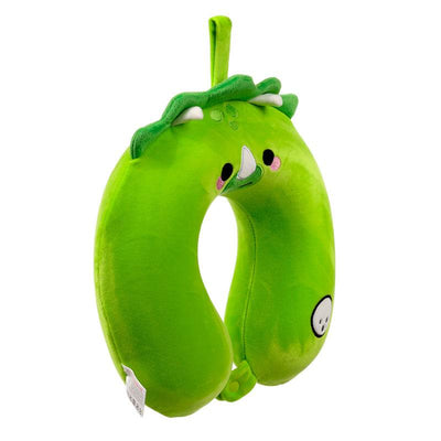 Relaxeazzz Huck the Dinosaur Adorasaurs Plush Memory Foam Travel Pillow - Gift Arch