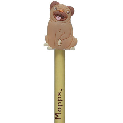 Mopps Pug Pencil with PVC Topper - Gift Arch
