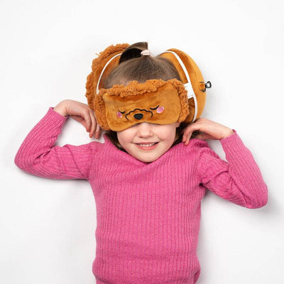 Relaxeazzz Adoramals Gigi the Toy Poodle Plush Travel Pillow & Eye Mask - Gift Arch