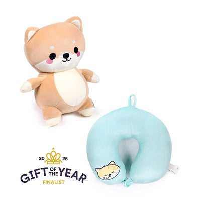 Swapseazzz Adoramals Shuggs the Shiba Inu 2-in-1 Plush Travel Pillow & Toy - Gift Arch