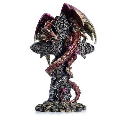 Dark Legends Celtic Cross Treasure Guardian Dragon - Gift Arch