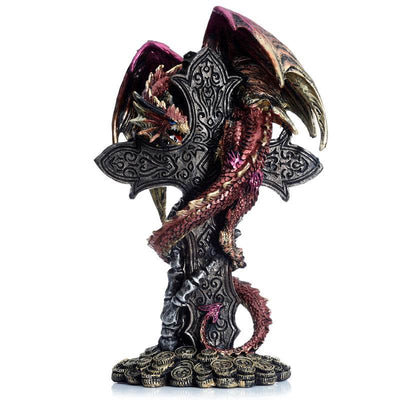 Dark Legends Celtic Cross Treasure Guardian Dragon - Gift Arch