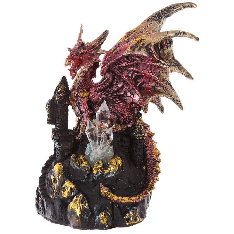 Dark Legends Dragon on Castle with LED Crystal - Gift Arch