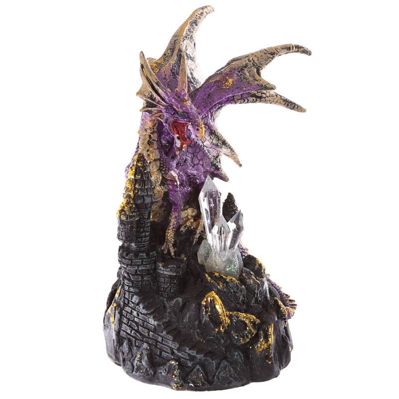 Dark Legends Dragon on Castle with LED Crystal - Gift Arch