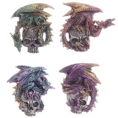 Dark Legends Silver Skull Dragon Magnet - Gift Arch