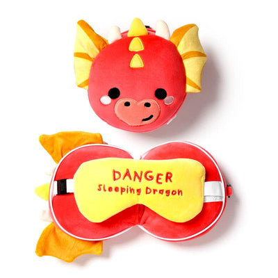 Relaxeazzz Adoramagics Dragon Plush Travel Pillow & Eye Mask - Gift Arch