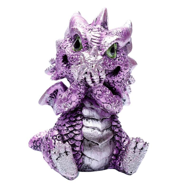 Set of 3 Elements Baby Dragon Hear No Speak No See No Evil - Gift Arch