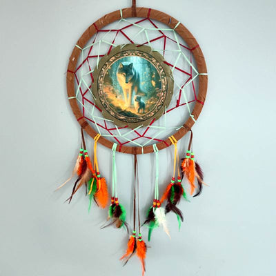 Fairy Dream Wolf & Cub Dreamcatcher 33cm - Gift Arch