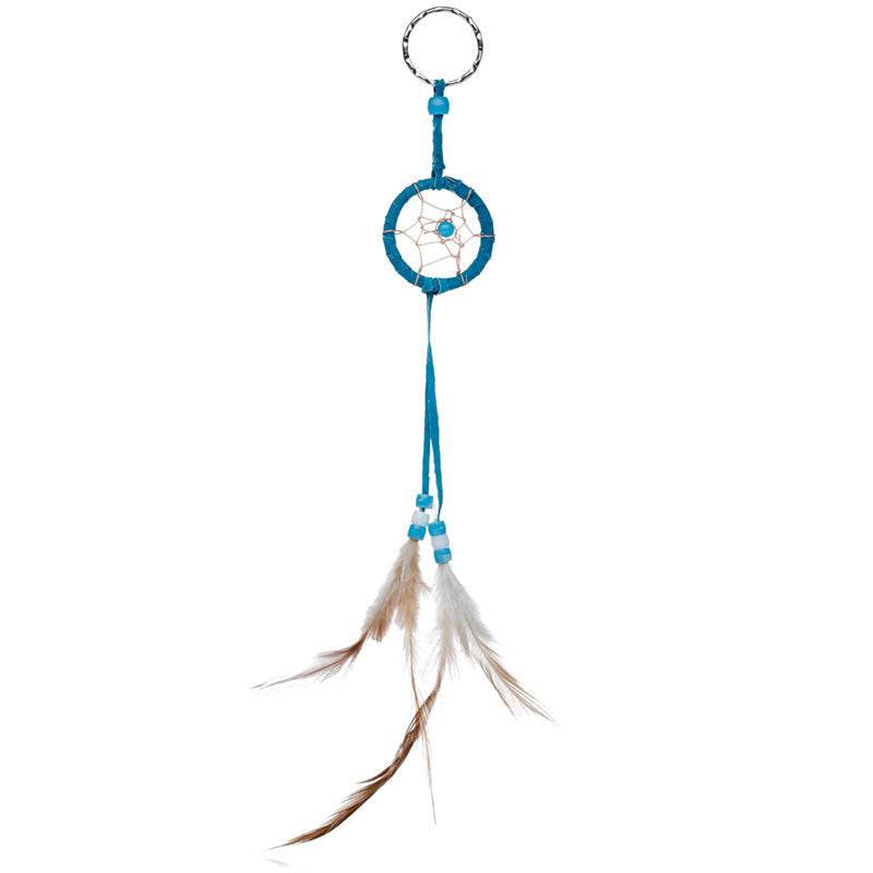 Mini Feather Dreamcatcher Key Ring with Beads - Gift Arch