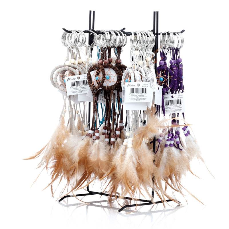 Mini Feather Dreamcatcher Key Ring with Beads - Gift Arch