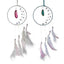 White Sickle Crescent Moon Dreamcatcher with Agate Charm - Gift Arch
