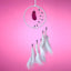 White Sickle Crescent Moon Dreamcatcher with Agate Charm - Gift Arch