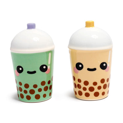 Boba & Matcha Bubble Tea Foodiemals Ceramic Salt & Pepper Set - Gift Arch