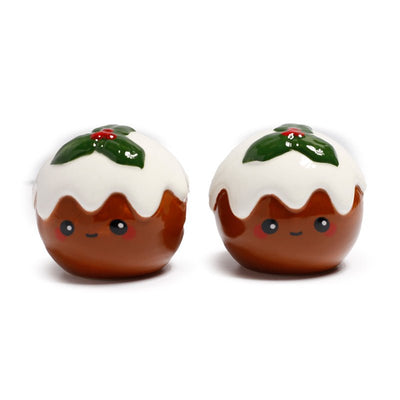 Christmas Pudding Foodiemals Ceramic Salt & Pepper Set - Gift Arch